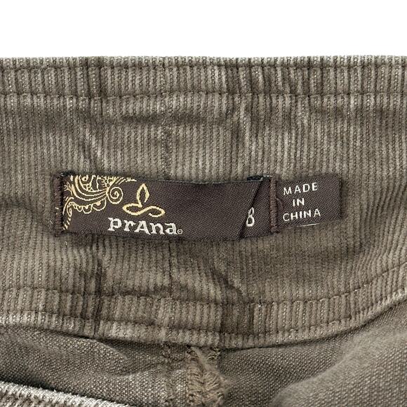 Prana Merrigan Corduroy Skirt Womens Size 8 Washed Brown Button Front Pockets - Picture 5 of 5